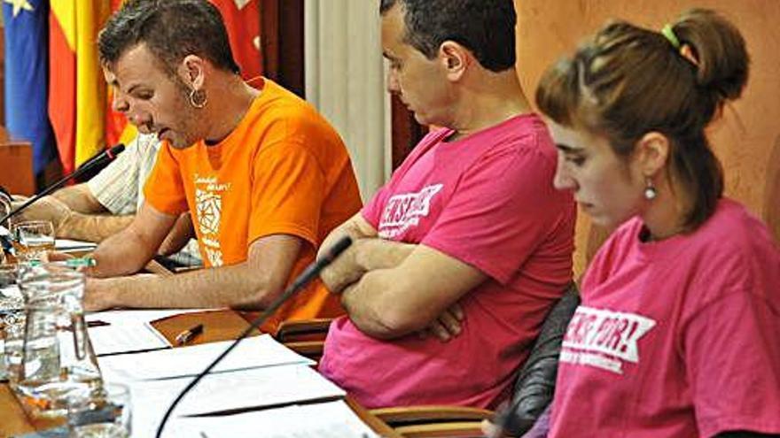 Els regidors de la CUP al ple municipal, en una imatge d&#039;arxiu