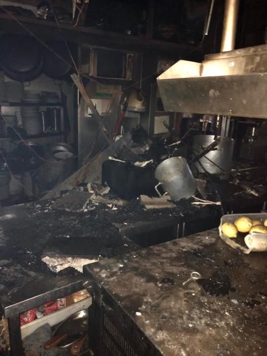 Así ha quedado el restaurante la Cocina de Vives tras el incendio