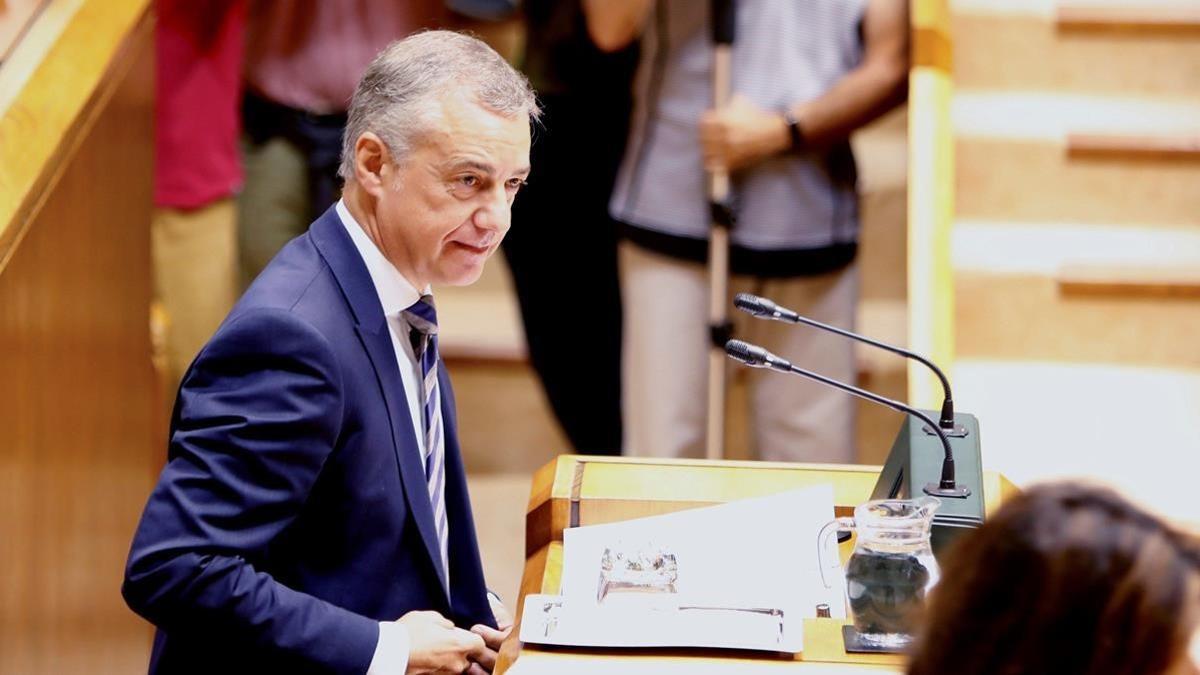 El lehendakari, Iñigo Urkullu, interviene en el pleno de Política General.