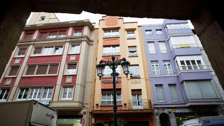 Edificios de viviendas en el centro de Avilés.