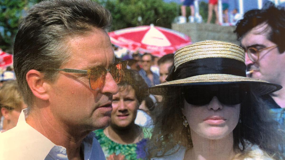 Michael y Diandra Douglas, en la recta del Estadio, agosto de 1992