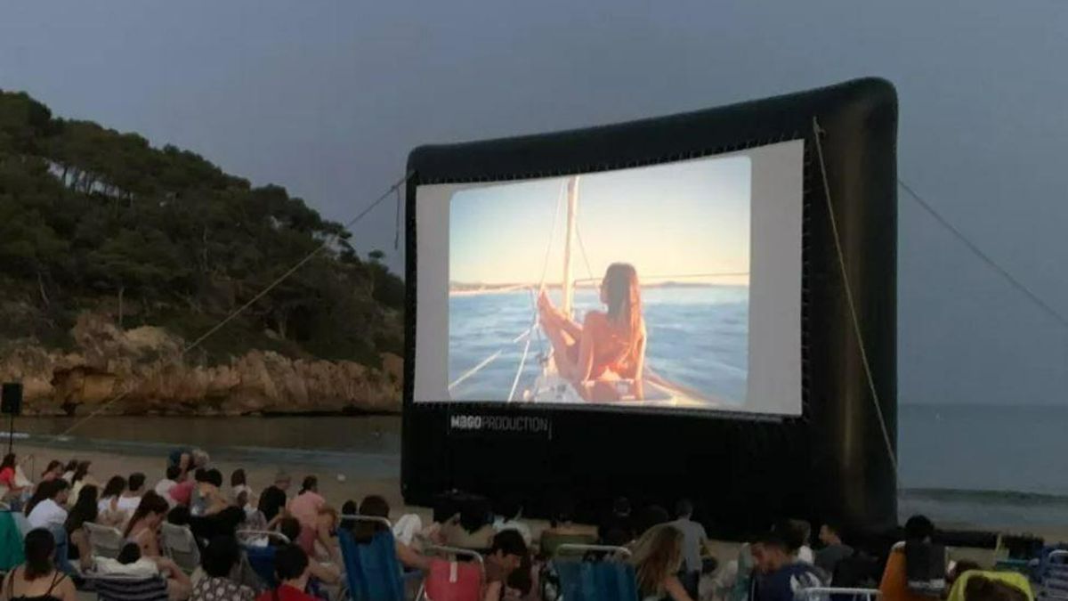 Una edición anterior del ciclo de cine al aire libre en la playa de Tarragona.