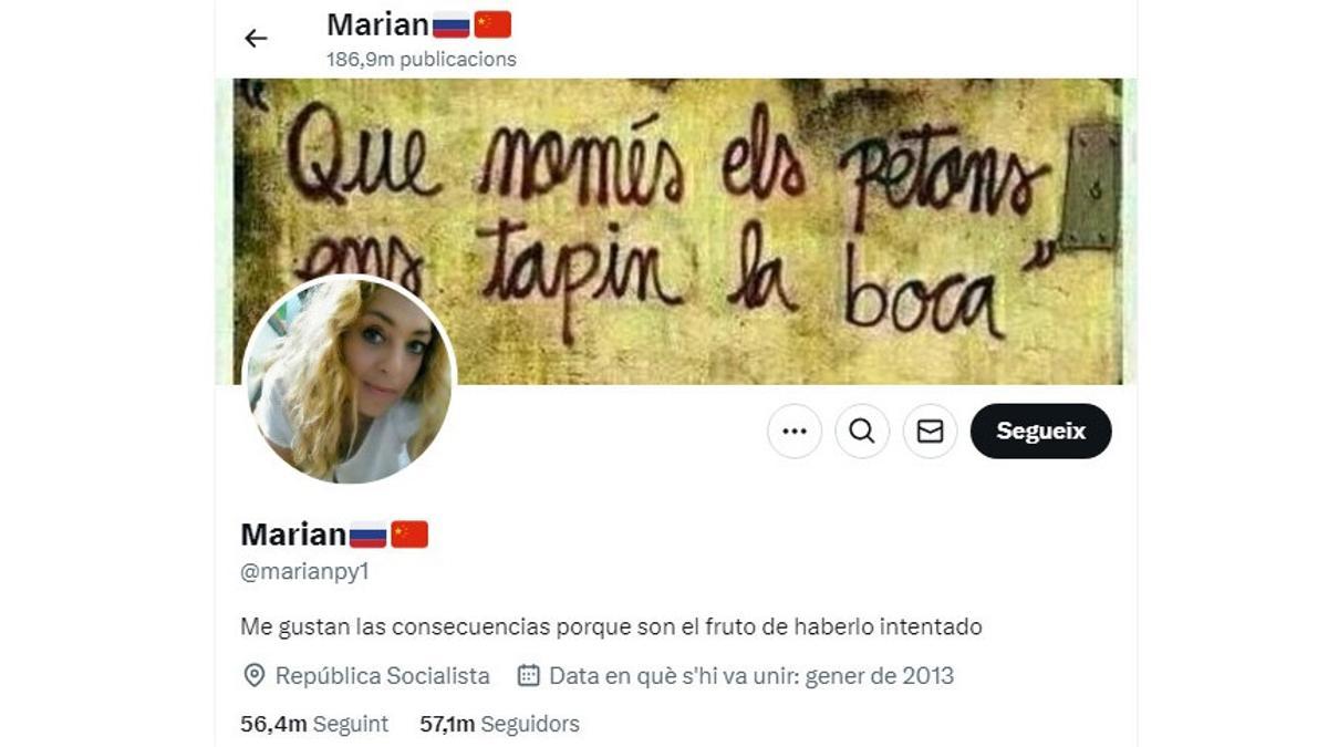 Captura de pantalla de la cuenta @marianpy1