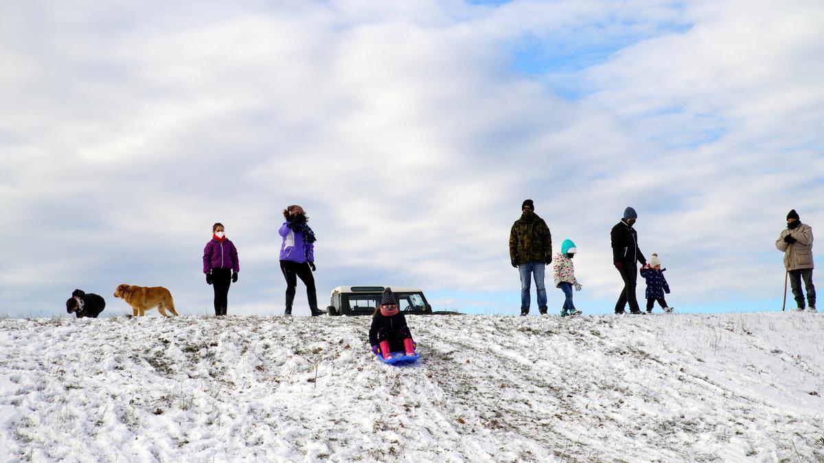 GALERÍA | La nieve del temporal Filomena llega a Aliste