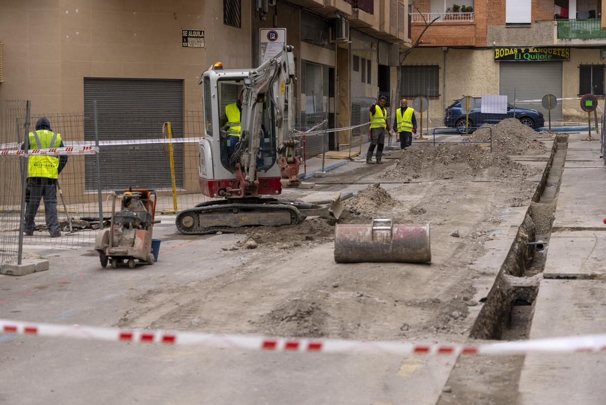 Arreglo de la calle Asturias en Caravaca