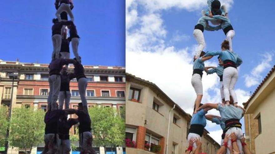 Les colles, la Figueres i la de Castelló, en plena actuació