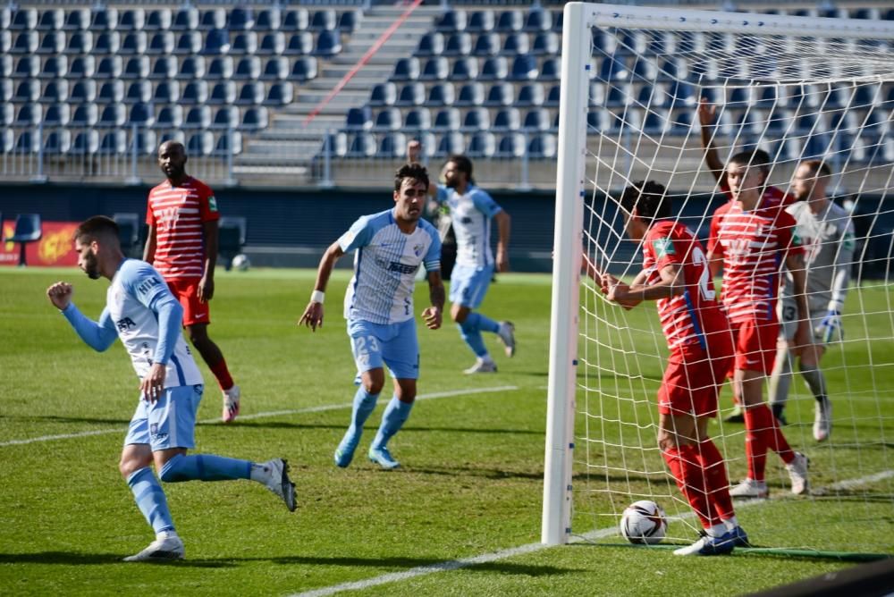 Partido de la Copa del Rey entre el Málaga CF y el Granada.