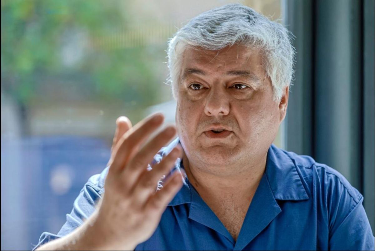 Javier Burón, ayer durante la entrevista.