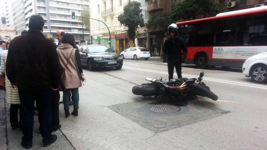 Accidente de un motorista en Hernán Cortés