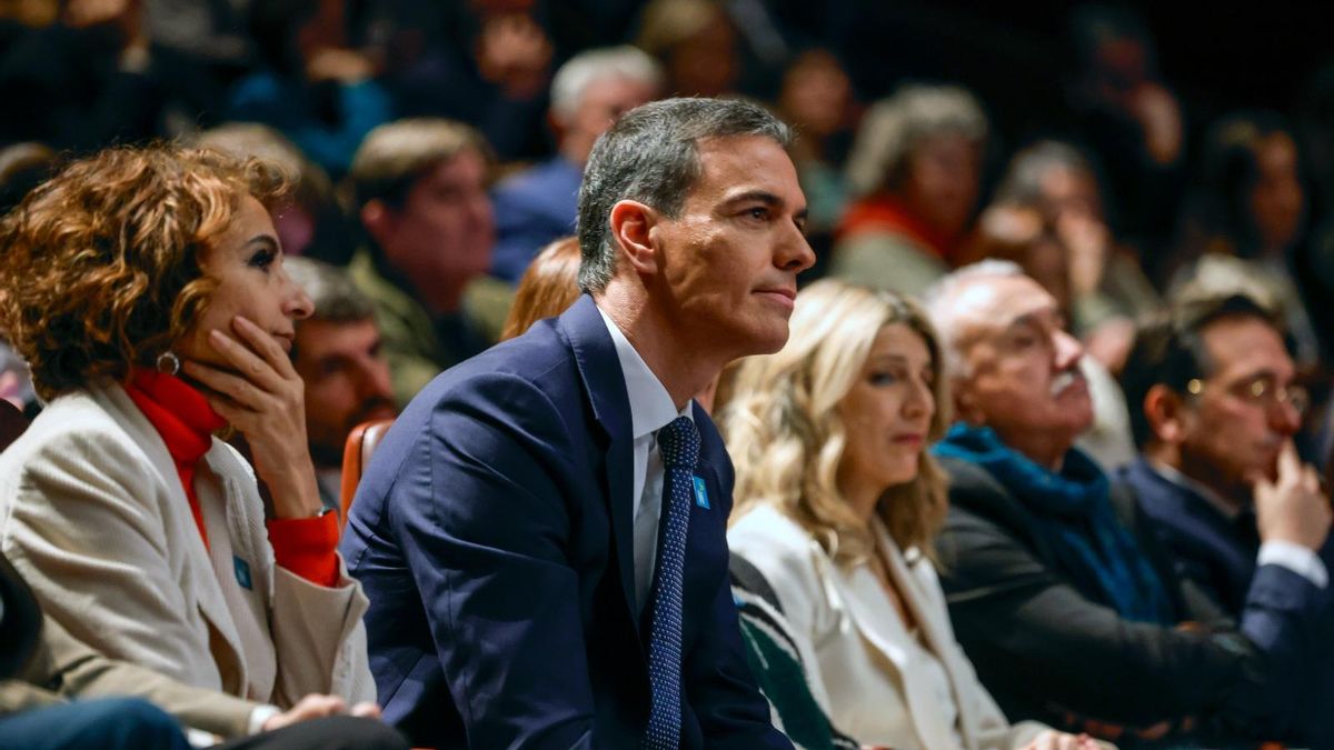 Pedro Sánchez, este miércoles en la presentación de los actos por los 50 años del fallecimiento de Franco.