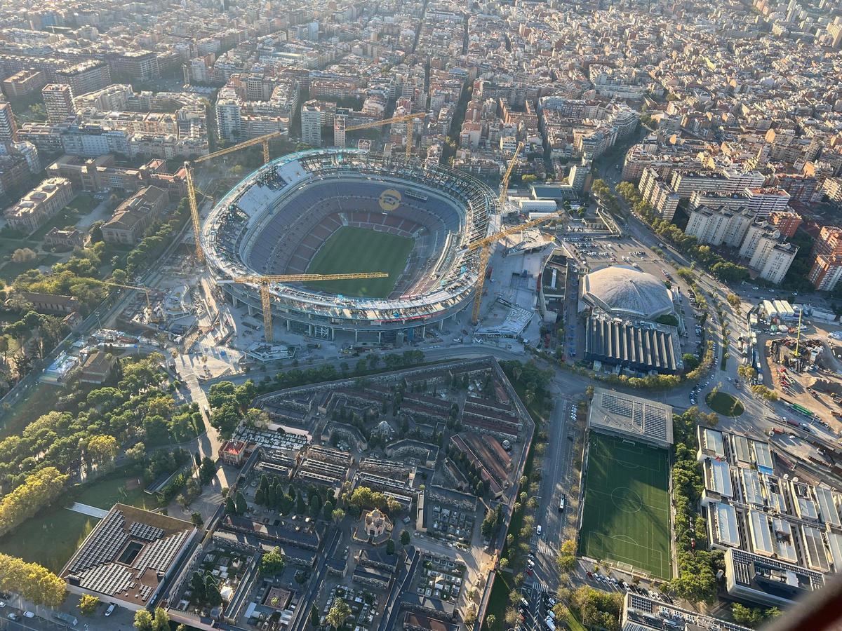 Así está el Camp Nou a siete días del estreno
