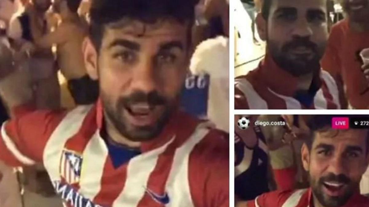 Diego Costa se viste del Atlético en su vídeo