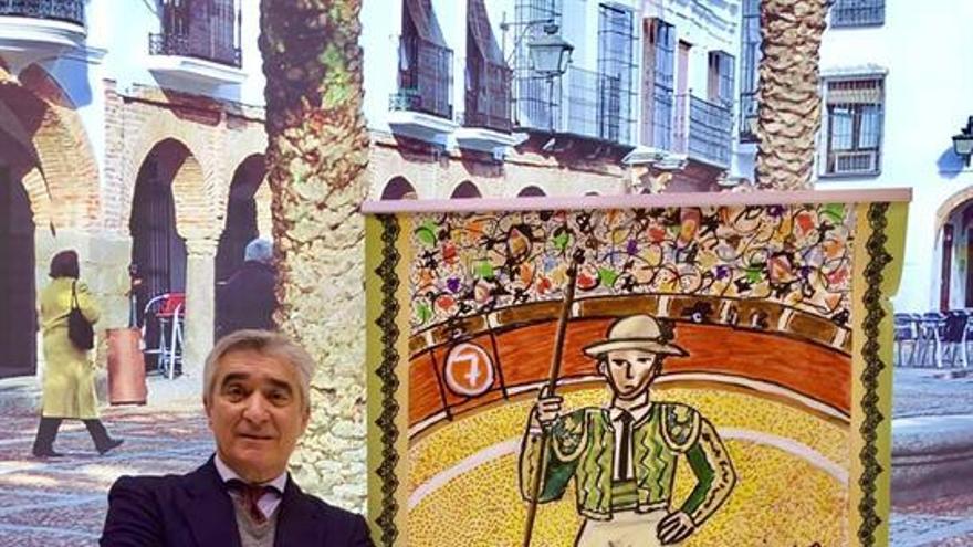 Joaquín Sabina pinta el cartel de la feria taurina de Olivenza