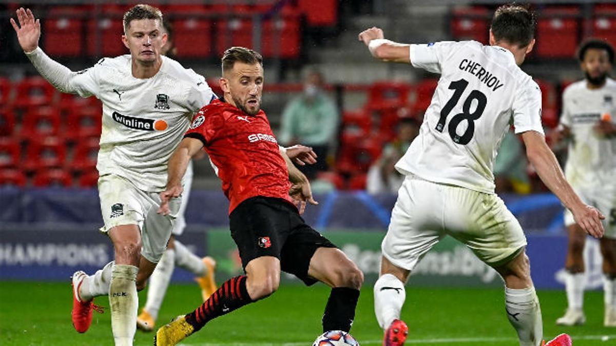 El Rennes perdona y empata ante el Krasnodar