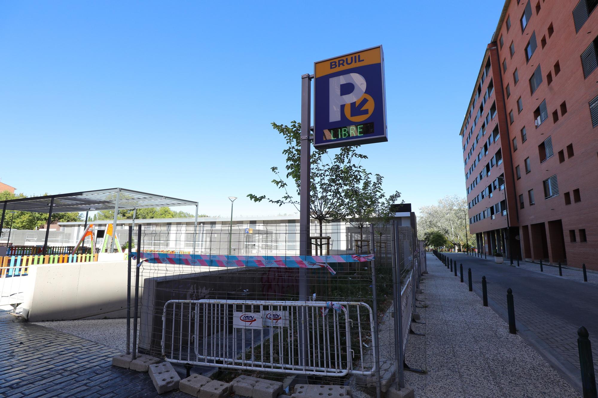 Así luce el nuevo parking del Parque Bruil de Zaragoza