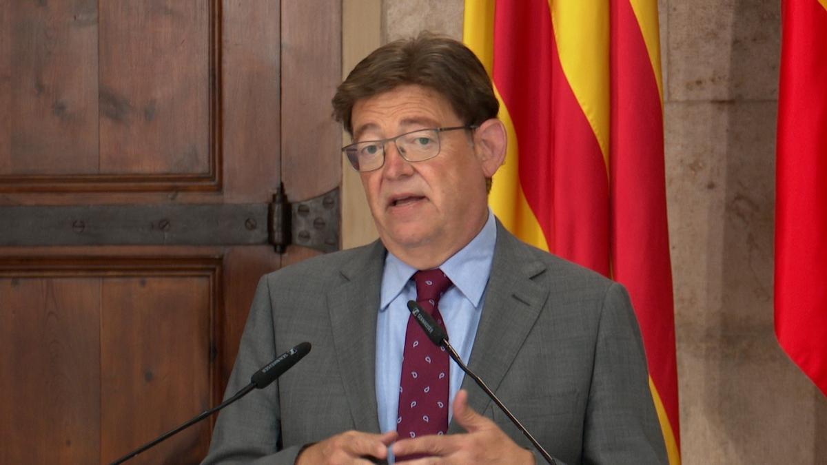 El &#039;president&#039; de la Generalitat, Ximo Puig, comparece en rueda de prensa