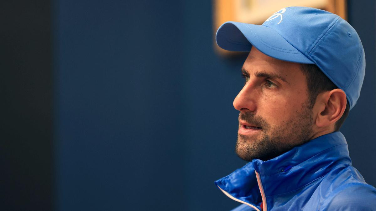 Novak Djokovic, que se perderá el Indian Wells, durante una rueda de prensa