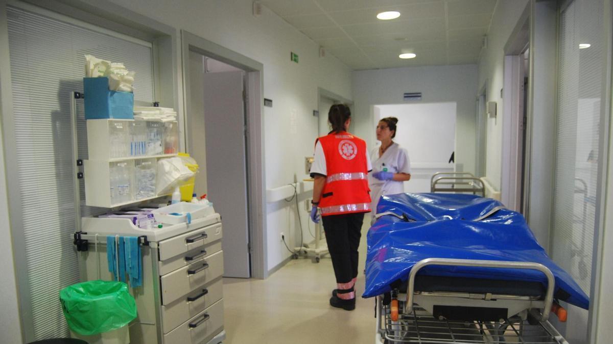 Pasillo del interior del Hospital de Formentera