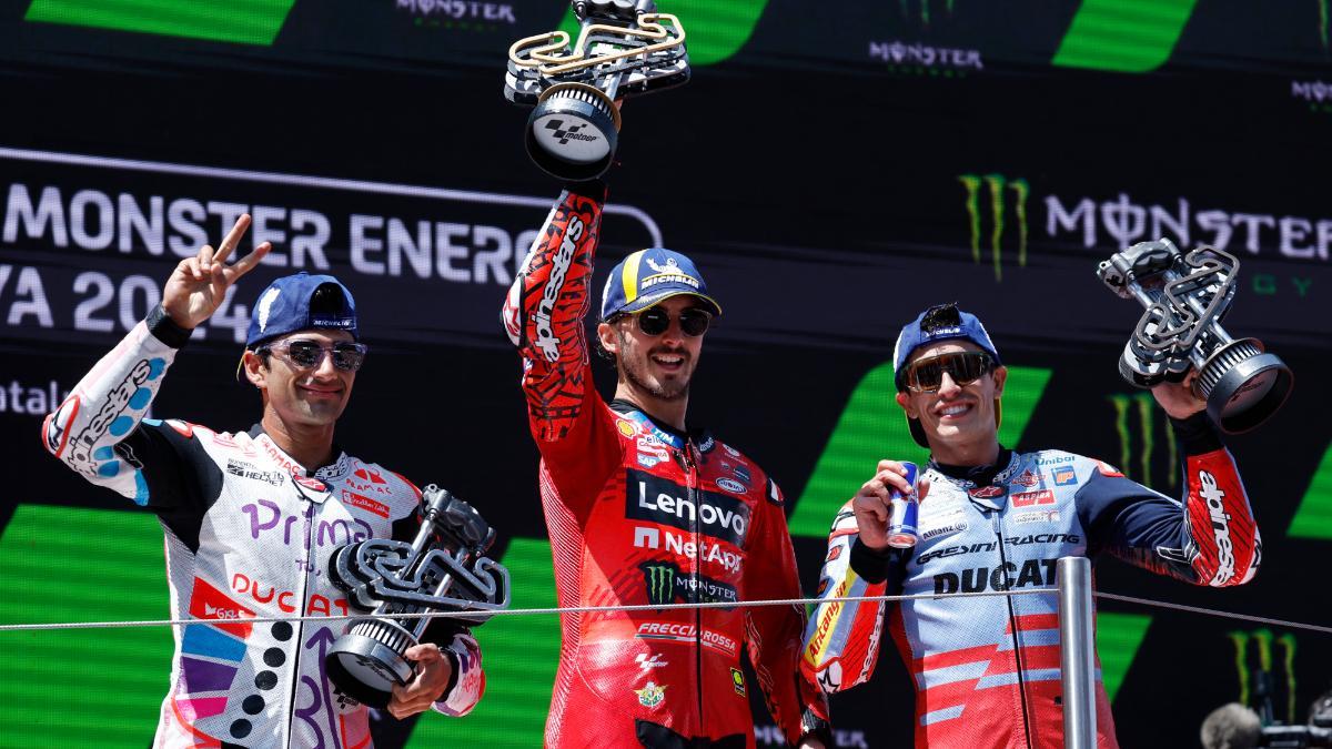 Bagnaia celebra el triunfo