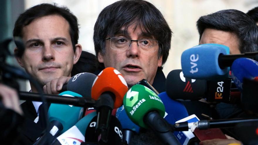 L&#039;expresident Carles Puigdemont, aquest matí.