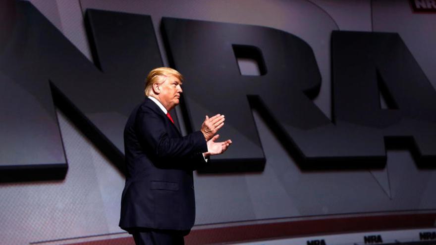 Donald Trump, en la reunión de la NRA.