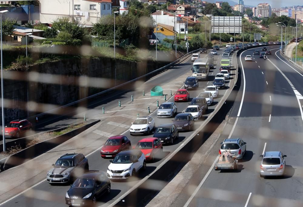 Colapso en las salidas de Vigo