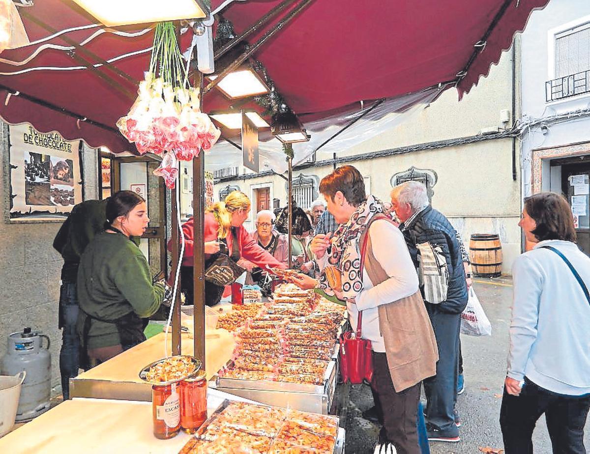 Puesto de turrón en Rute.