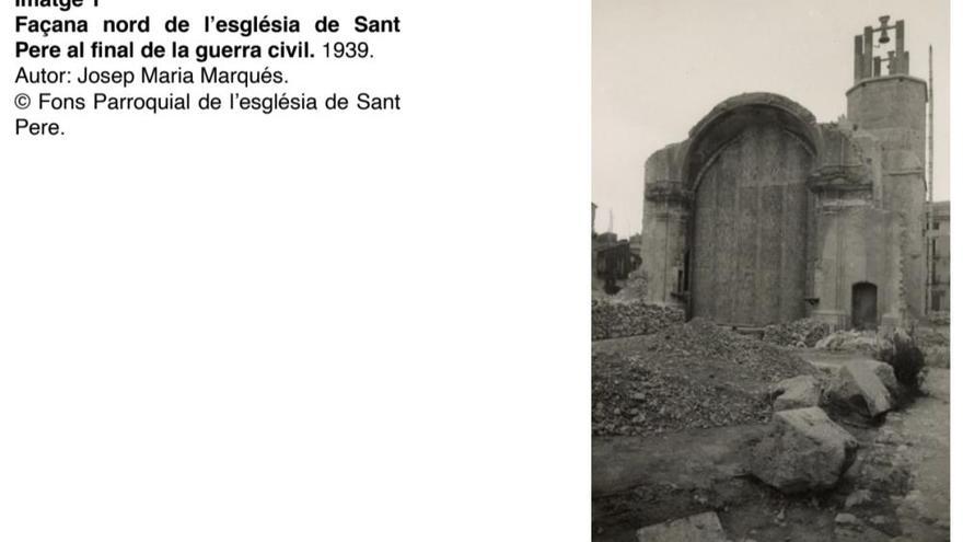 Plànols de reconstrucció de l&#039;església de Sant Pere