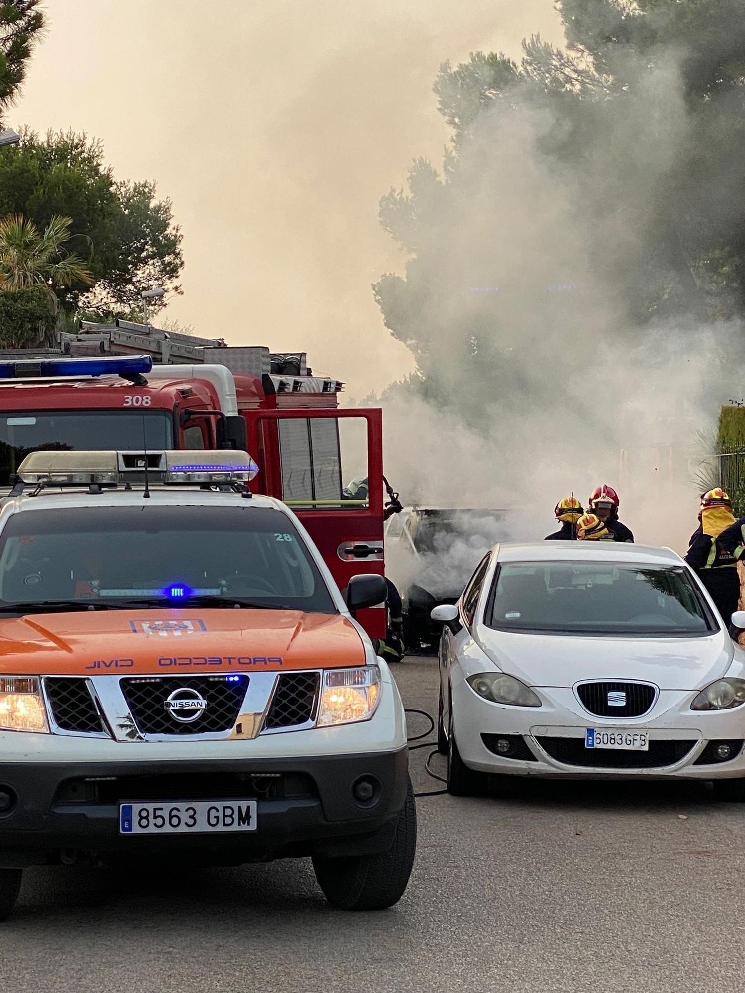 Alarma en Maioris por un incendio en un vehículo