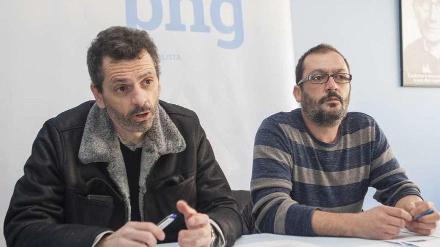 Xosé Magariños y Xosé Manuel Nogueira, ayer. // Bernabé/Ana Agra