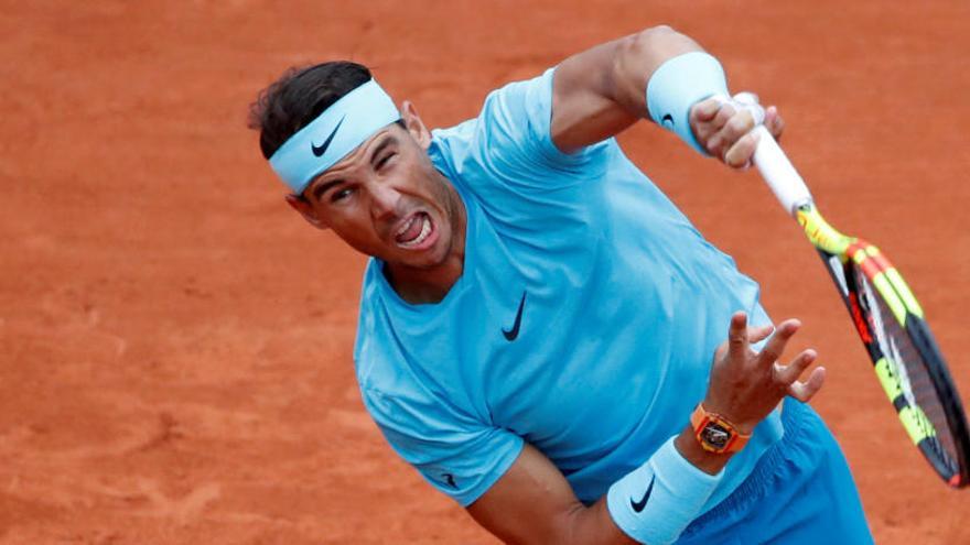 Rafa Nadal, durante el partido contra Simone Bolelli.