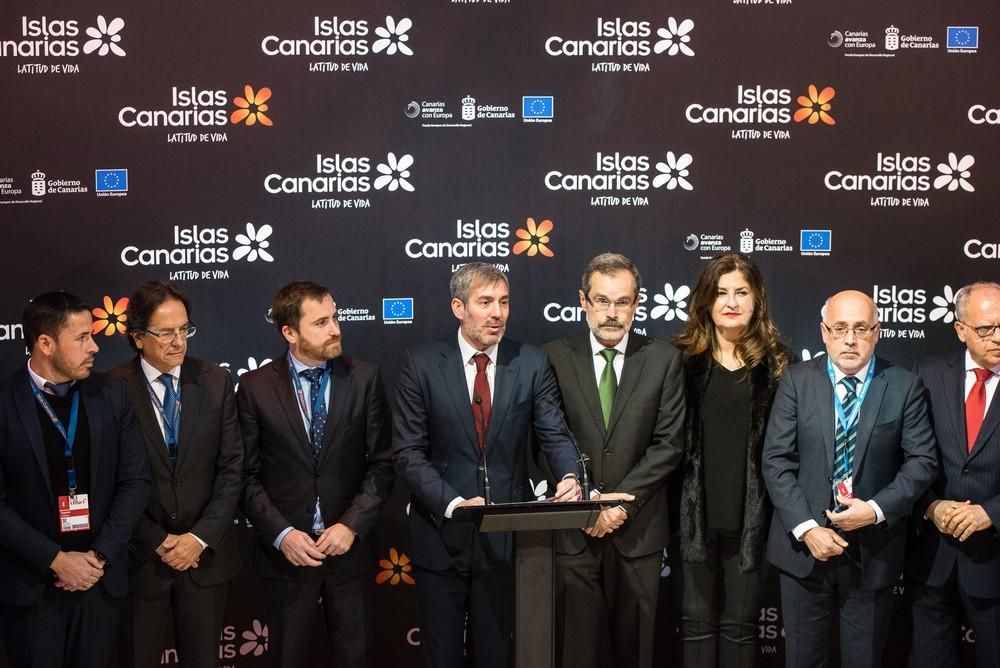 Inauguración del Pabellón de Canarias en la Feria Internacional de Turismo FITUR 2019.