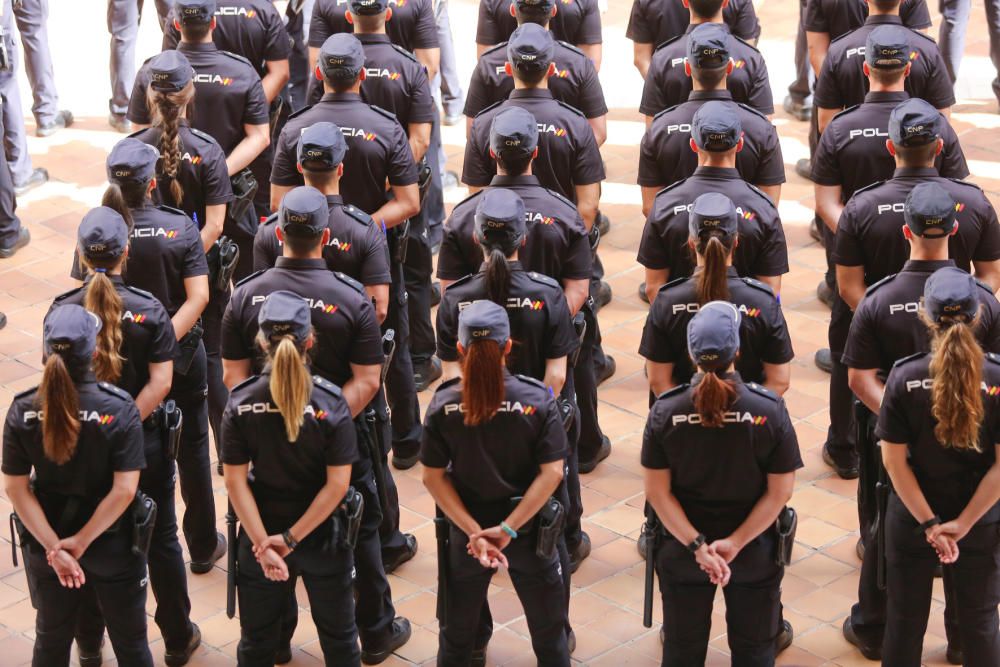 Málaga recibe a 190 cadetes de la Policía Nacional que harán prácticas durante un año.