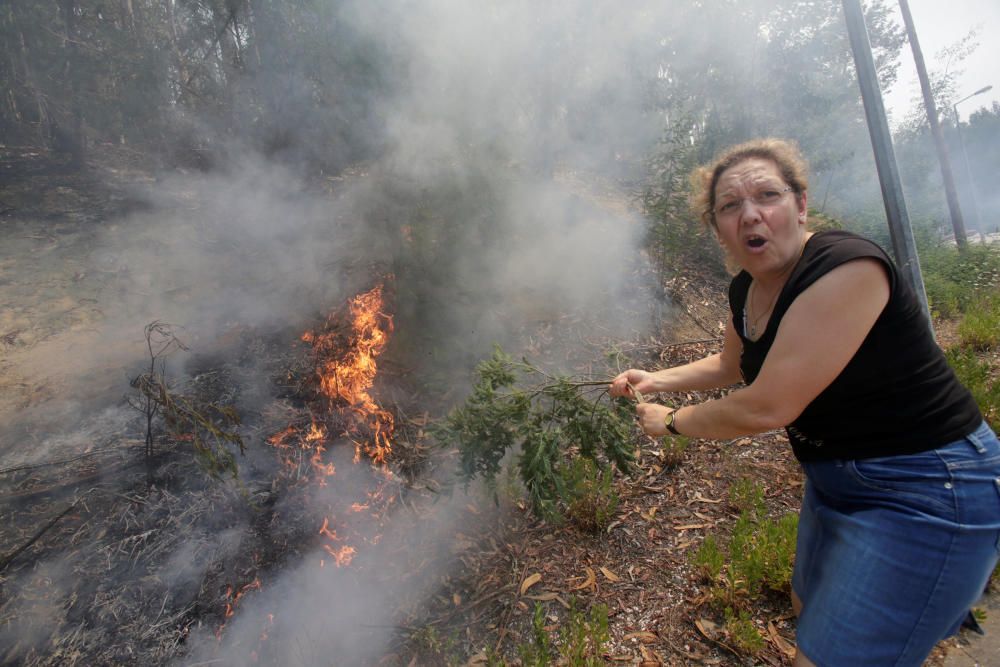 Incendio de grandes dimensiones en el centro de Portugal.