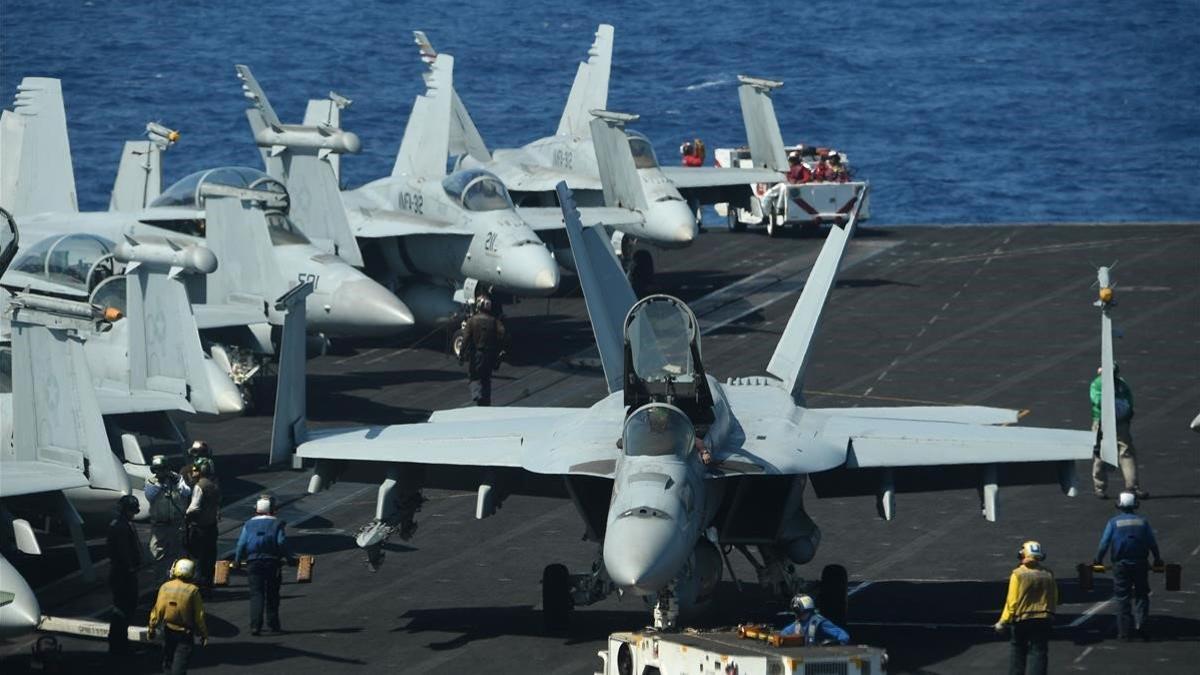 aviones f18 maniobras militares de eeuu frente a china