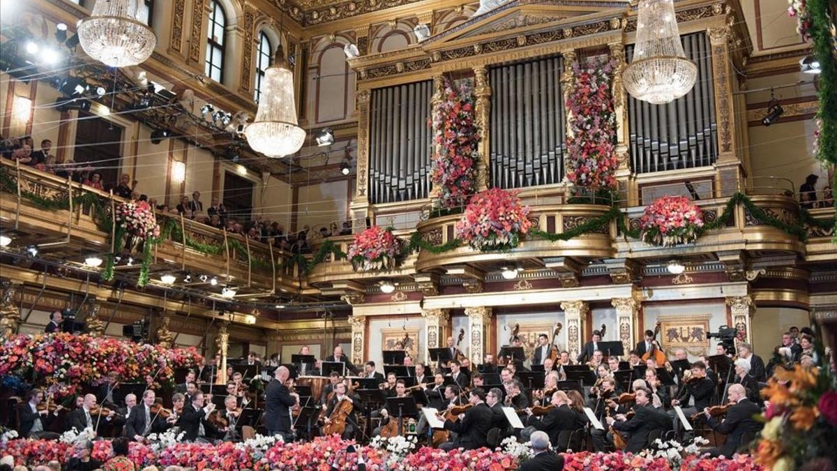 La Filarmónica de Viena, durante el pasado concierto de Año Nuevo.