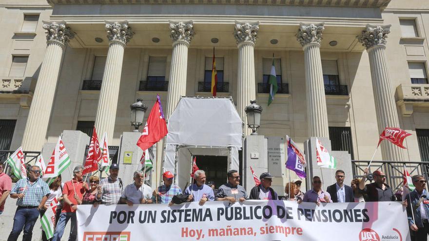 La concentración de este miércoles junto al Banco de España.