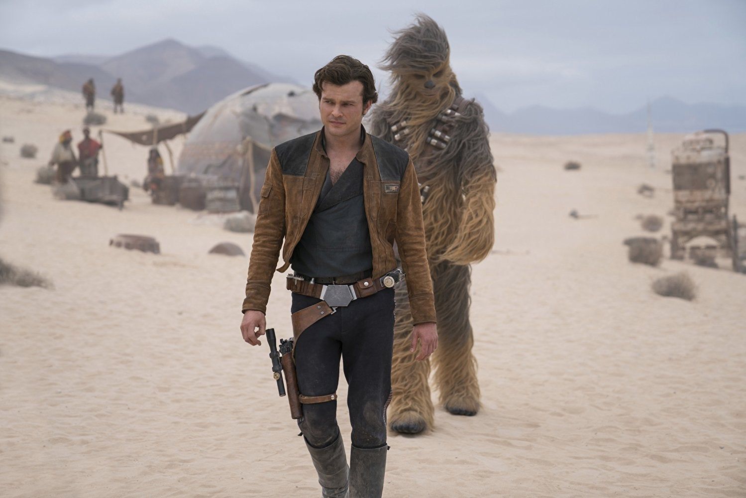 Han Solo y Chebacca en la última película de Star Wars