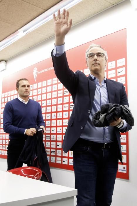 Rubén Baraja llega a Gijón para entrenar al Sporting.