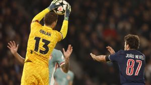 Jan Oblak, en la victoria del Atlético ante el PSG.

