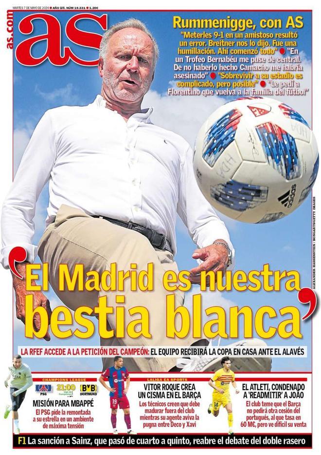 Las portadas de la prensa deportiva de hoy, martes 7 de mayo