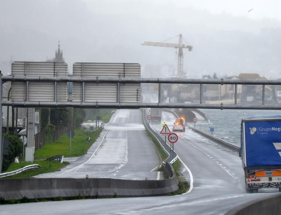 El viento y la lluvia sacuden Galicia