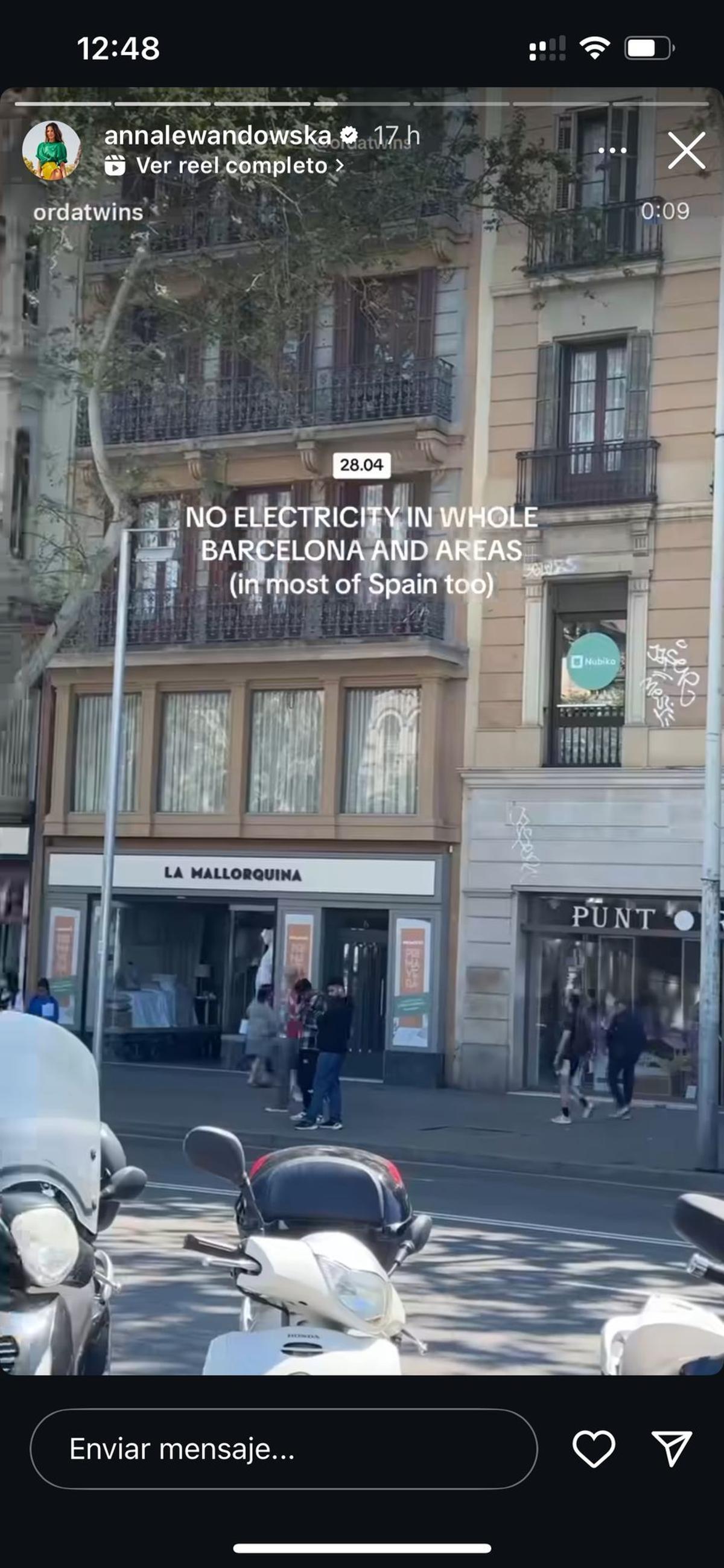 Historia de Instagram de Anna Lewandowska.