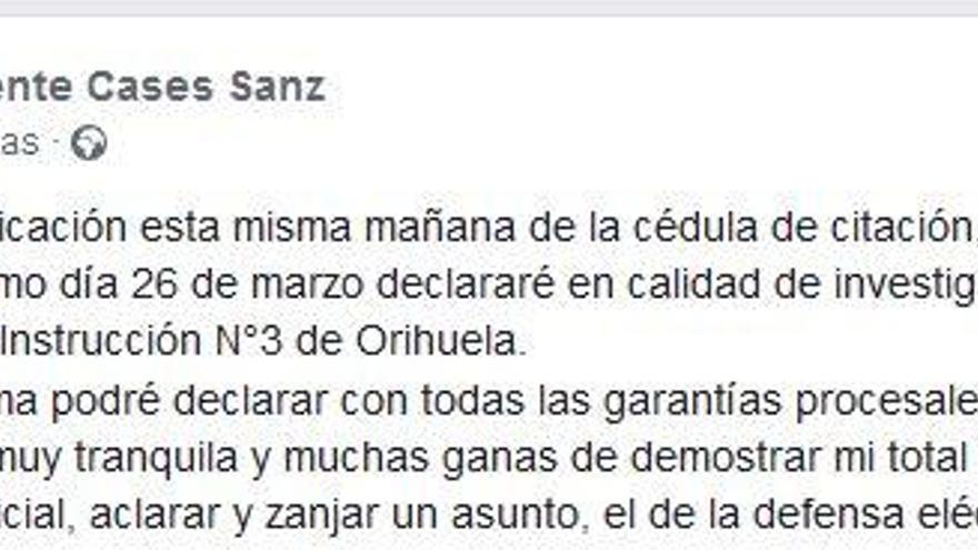 Un juzgado investiga al edil Cases por la &quot;desaparición&quot; de una pistola Táser en Benejúzar