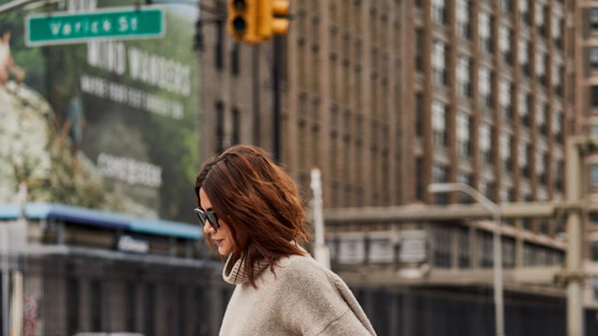 Jersey de cashmere en el 'street style' de Nueva York