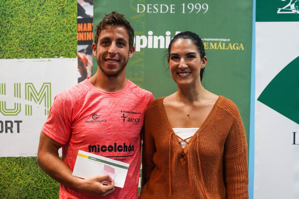 Entrega de los premios a los ganadores del V Torneo de Pádel de La Opinión de Málaga.