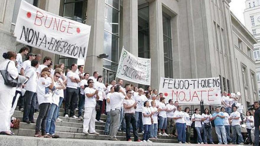 Manifestación de Bunge ante la autoridad portuaria.