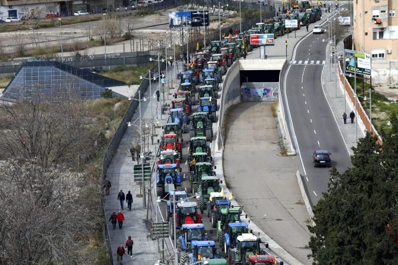 Tractorada en Zaragoza