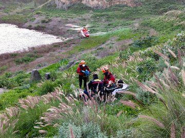 Rescate de un senderista en la Presa Barranco del Pintor