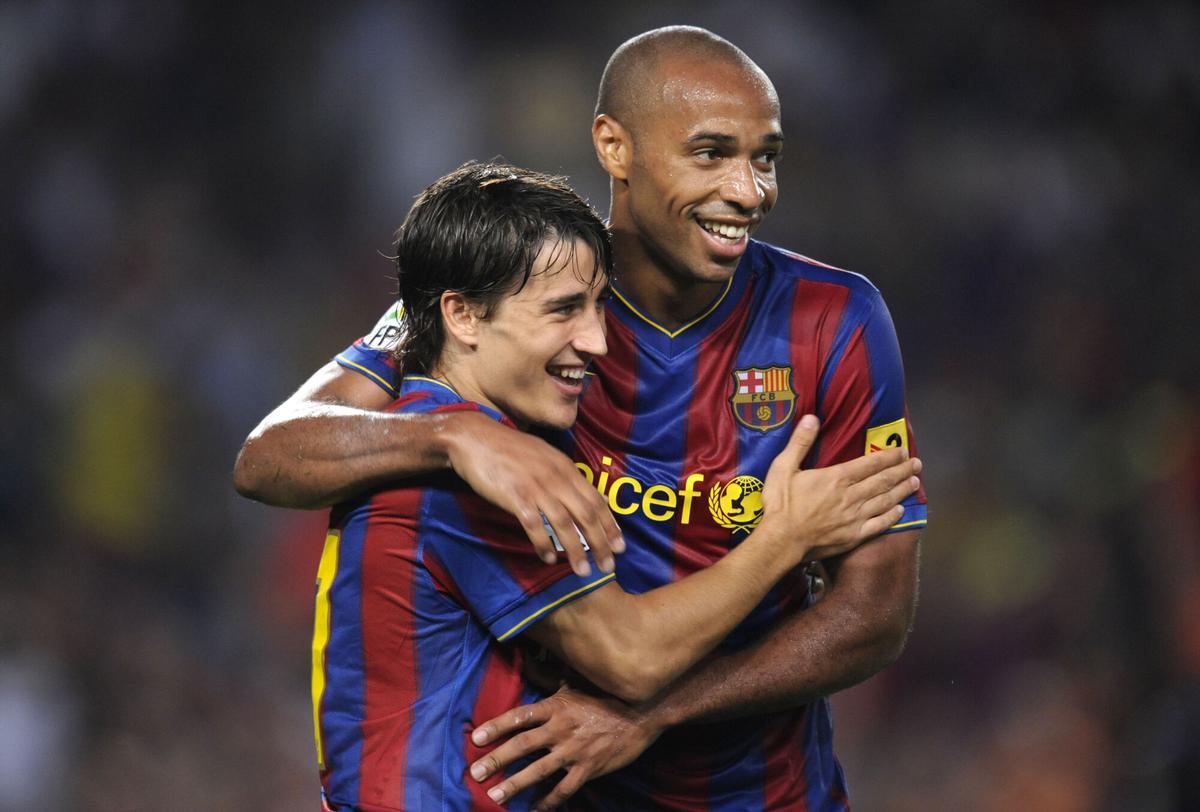 Bojan y Henry, en su etapa conjunta en el FC Barcelona
